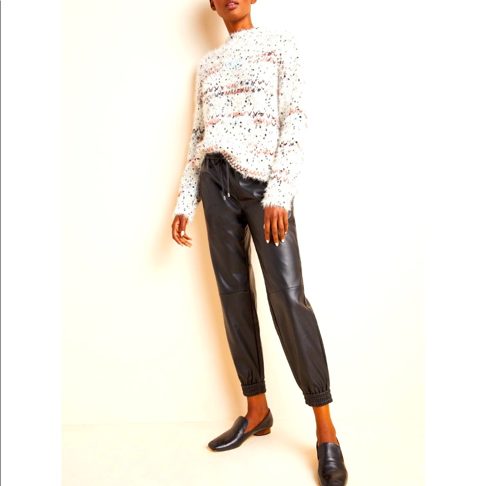 Faux Leather Joggers